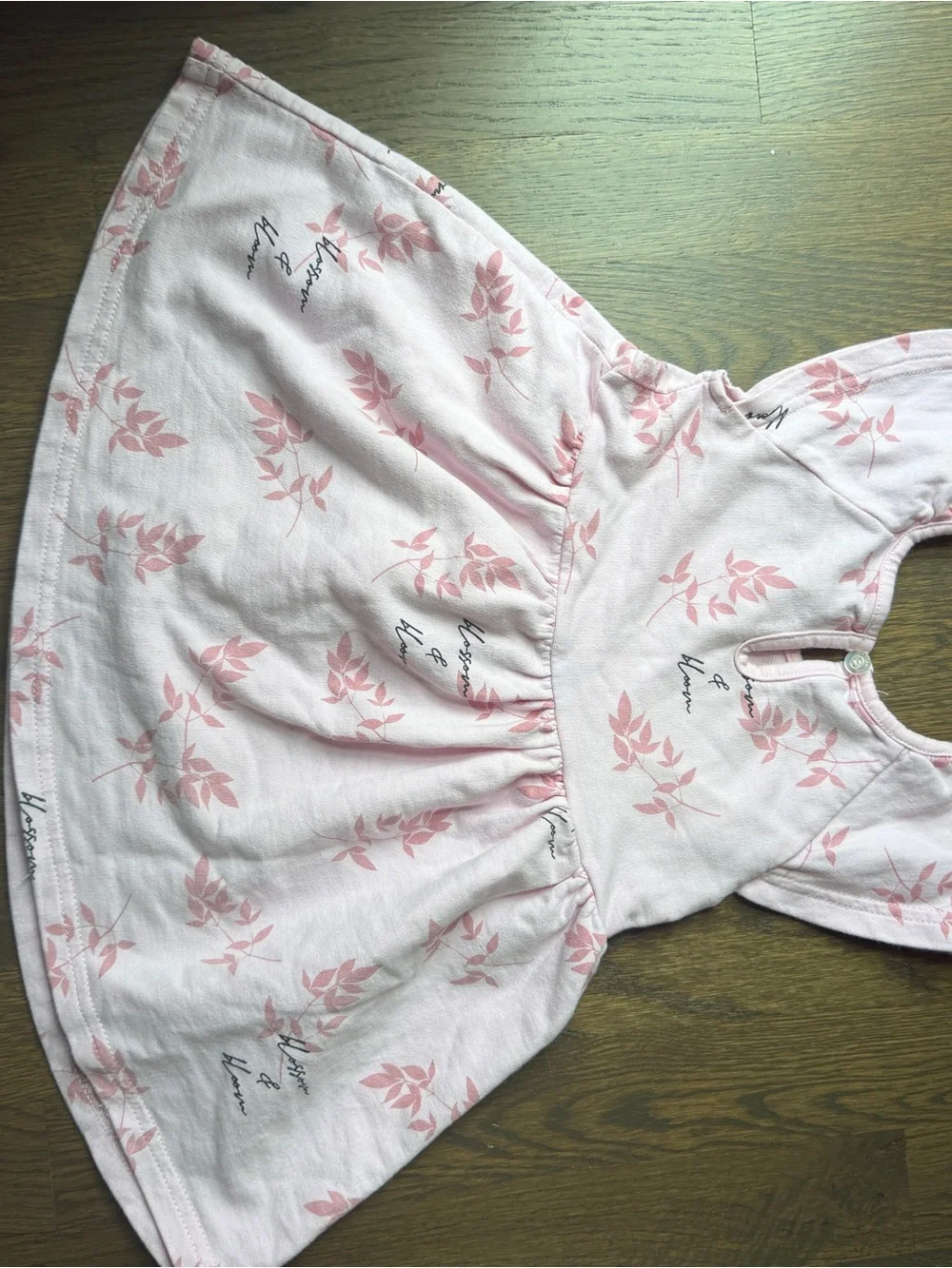 Tiny Heart Pink Floral Flutter Dress for Girls